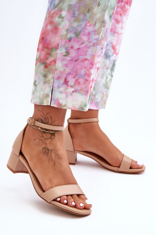 Eko odos aukštakulniai sandalai Smooth Beige...