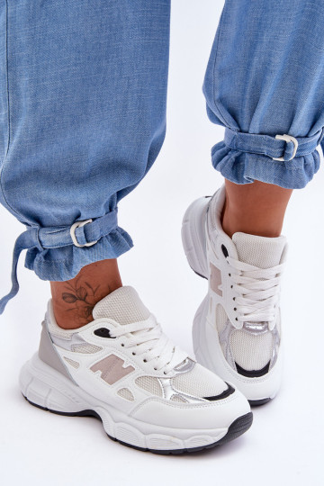 Moteriški stilingi tinkliniai sportbačiai, balti Venecija 2