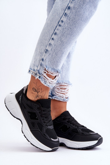 Stilingi moteriški sportiniai batai su tinkleliu juoda... 2