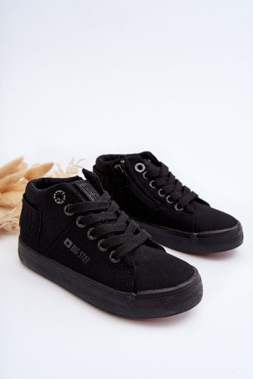 Vaikiški klasikiniai aukštakulniai sportbačiai Big Star LL374001 juodi