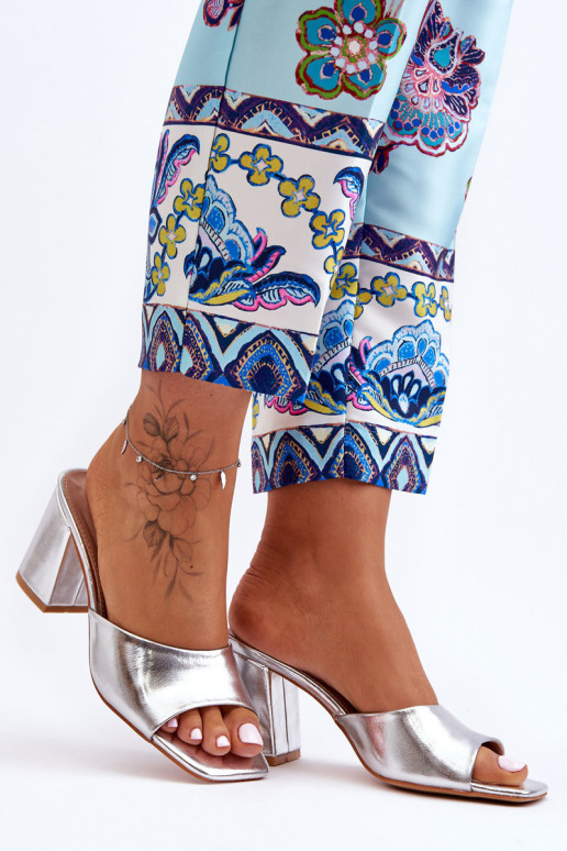 Moteriškos s klasikinės šlepetės Sidabrinės Loara