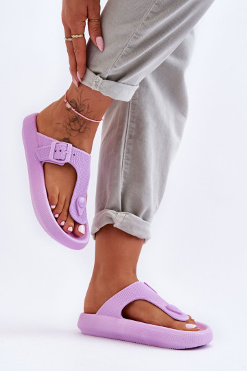 Moteriškos putplasčio šlepetės Violetinė Apolla