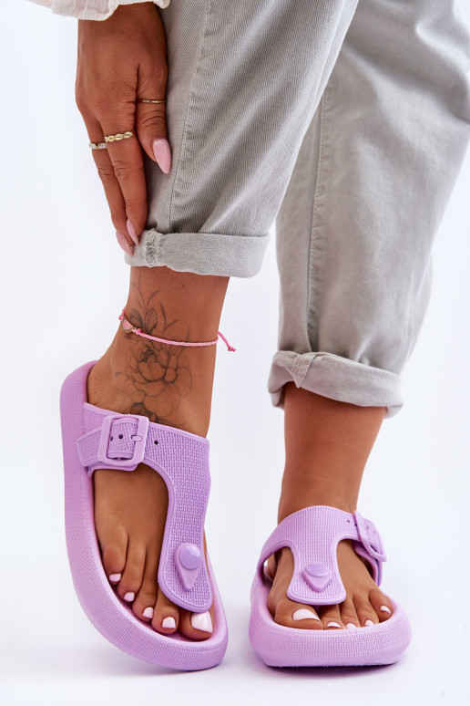 Moteriškos putplasčio šlepetės Violetinė Apolla