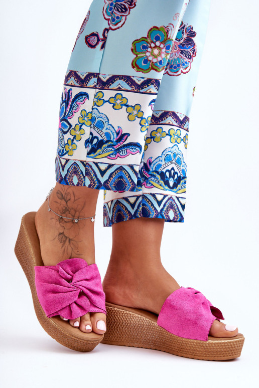 Moteriški sandalai su pleištais Pink Calama