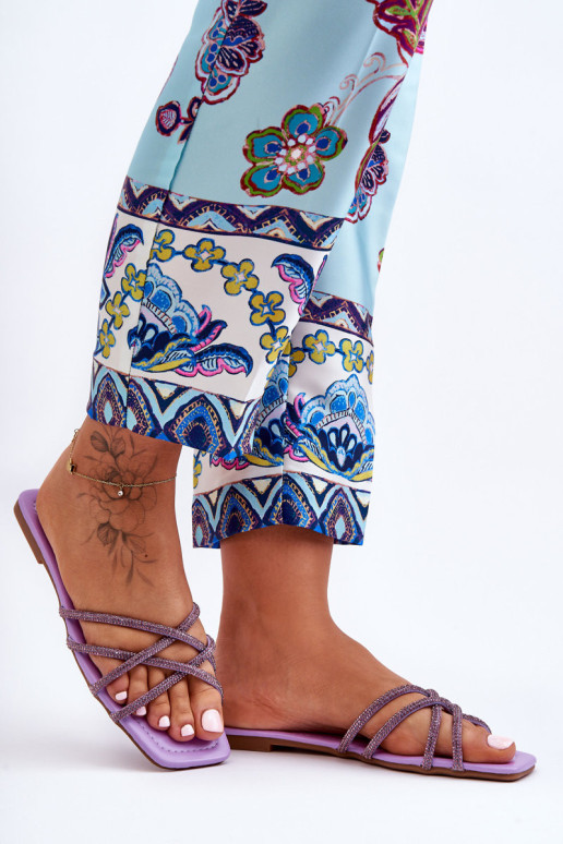 Moteriški sandalai su dirželiais su Diamantes...