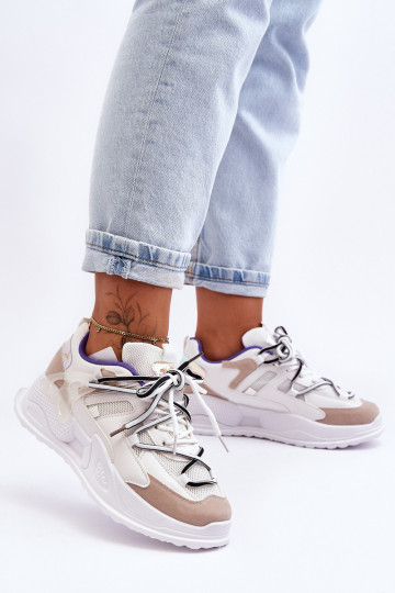 Eko odos platforminiai sportiniai batai, balta Sifel