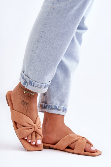 Moteriškos aksominės šlepetės oranžinės spalvos vanilinis...