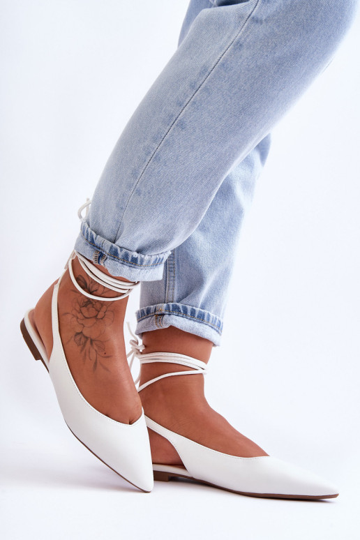 Moteriški suvarstyti baleto buteliai, balti...