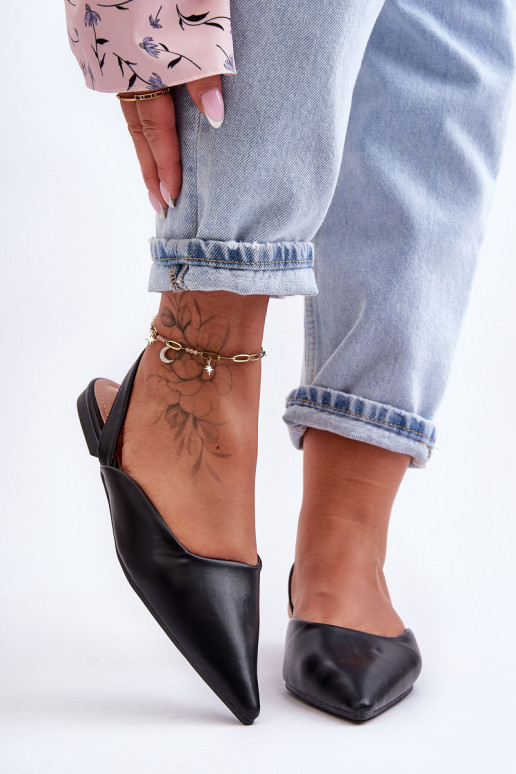 Moteriški baleto buteliai, juodi