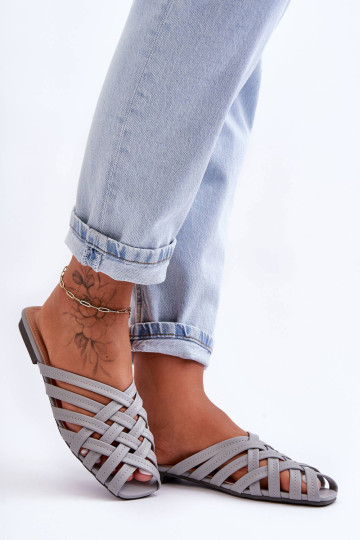 Moteriškos s šlepetės su petnešėlėmis Pilka Doralia 2