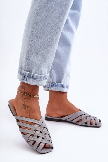 Moteriškos s šlepetės su petnešėlėmis Pilka Doralia