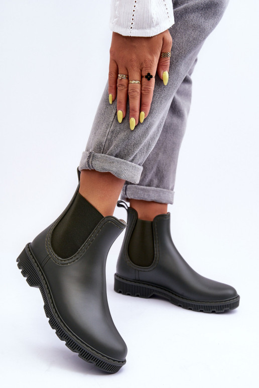 Moteriški matiniai „Wellies“ tamsiai žalios...
