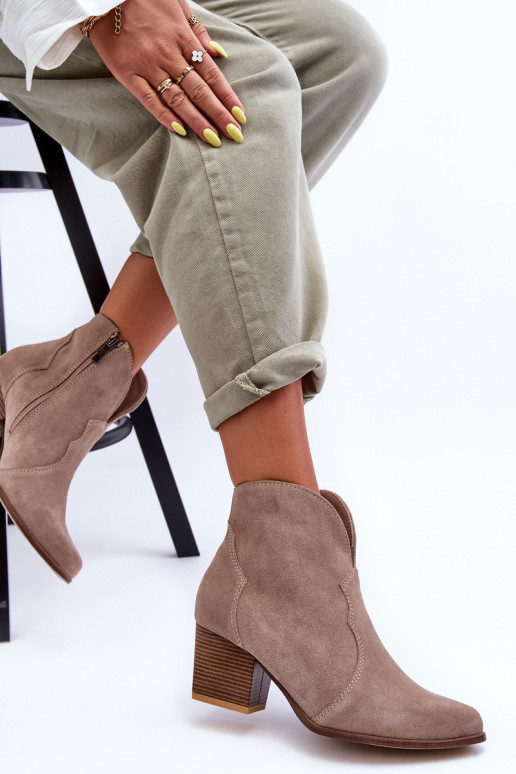 Zomšiniai kaubojiški batai Lewski EV28 smėlio...