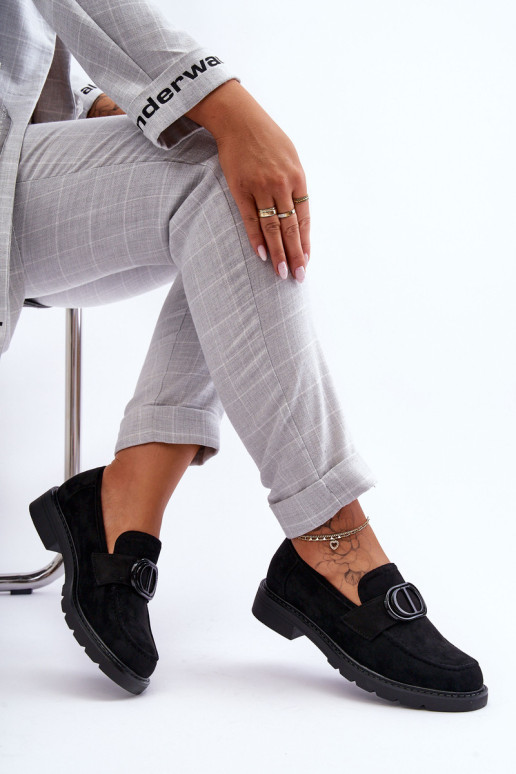 Zomšiniai platforminiai mokasinai Jarren Black