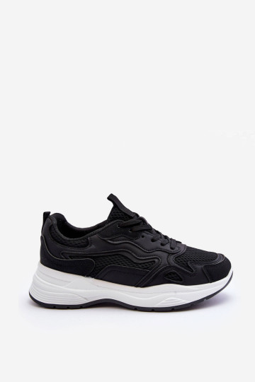 Moteriški sportiniai sportbačiai ant platformos juodai... 2