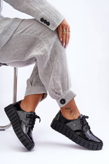 Odinės platformos pusbačiai juodi hipnozė