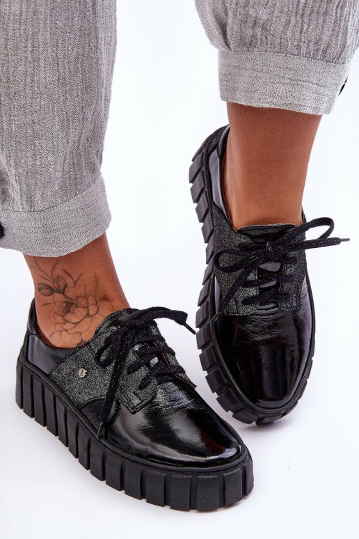 Odinės platformos pusbačiai juodi hipnozė