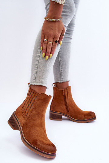 Klasikiniai zomšiniai moteriški smėlio spalvos...