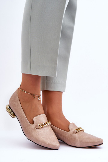 Eko odos baleto butai su grandine Beige Lanez