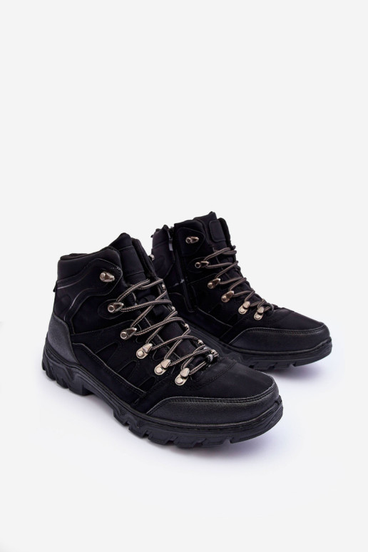 Vyriški paminkštinti žygio batai Black Cowder