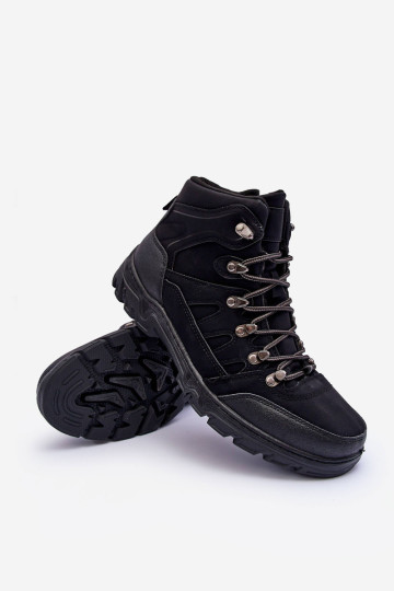 Vyriški paminkštinti žygio batai Black Cowder