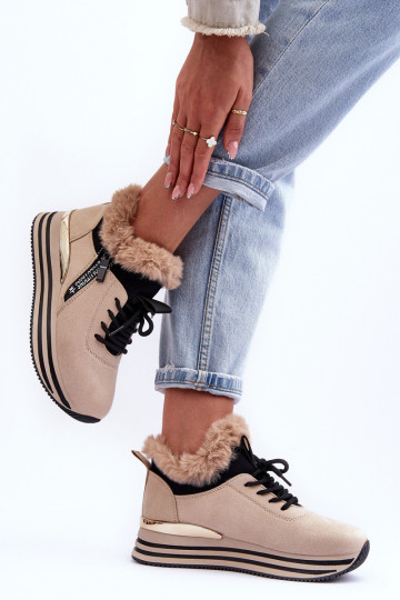 Kailiniai Platform Sportiniai Batai Beige Jamarie 2
