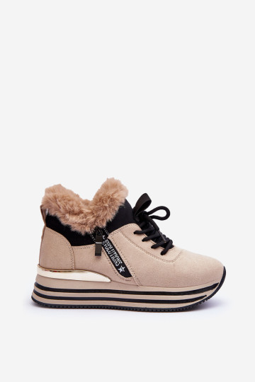 Kailiniai Platform Sportiniai Batai Beige Jamarie