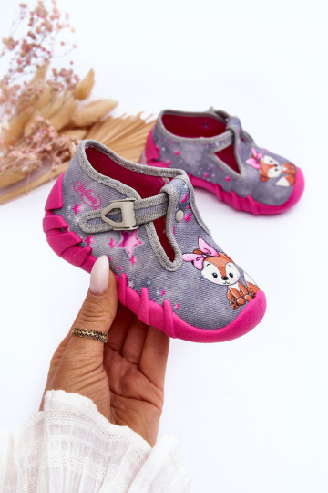 Šlepetės Voverės Befado 110P467 Pilka-rožinė