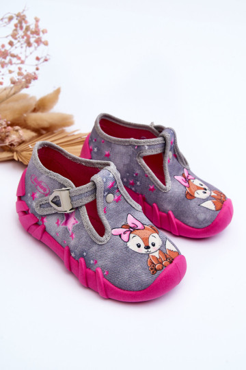 Šlepetės Voverės Befado 110P467 Pilka-rožinė