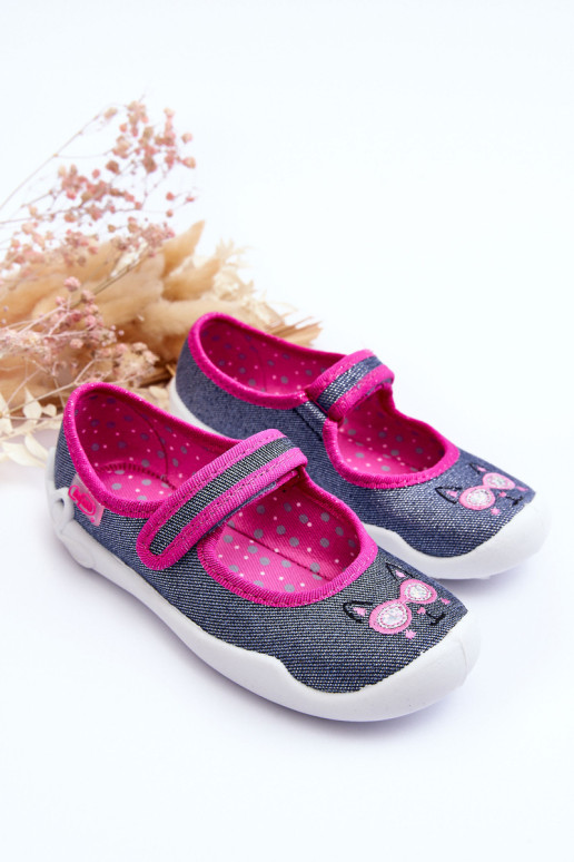 Vaikiškos baleto šlepetės blizgios Befado...