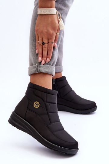 Moteriški izoliuoti sniego batai juodi Helis