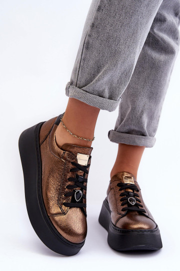 Odiniai sportiniai batai ant platformos Maciejka 06191-24...