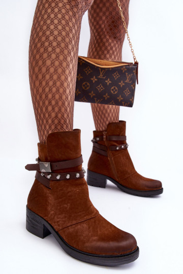 Moteriški batai su kailiu pamušalu „Camel Effie“. 2