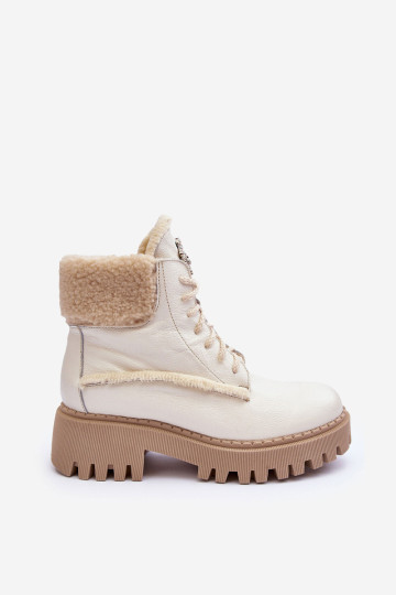 Moteriški odiniai „Trapper“ batai Cream Vergo