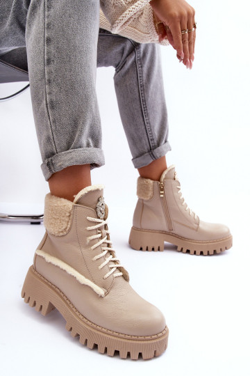 Moteriški odiniai batai Beige Vergo 2