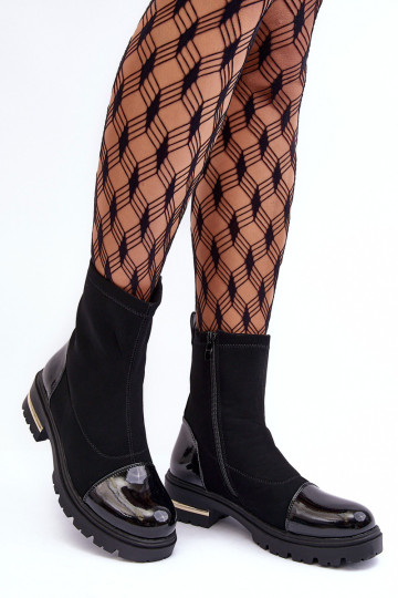 Eko odos klasikiniai kulkšnies batai plokščiu kulnu,...