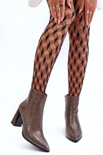 Eko odos lakuoti batai ant kulno SBarski MR870-58 Tamsiai...