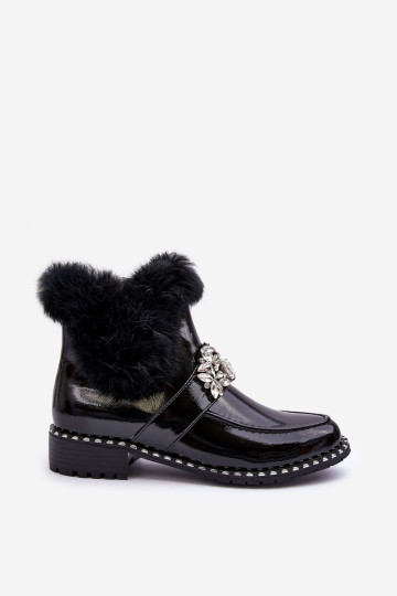 Juodi moteriški plokščiakulniai ir platforminiai batai „Linetta“.