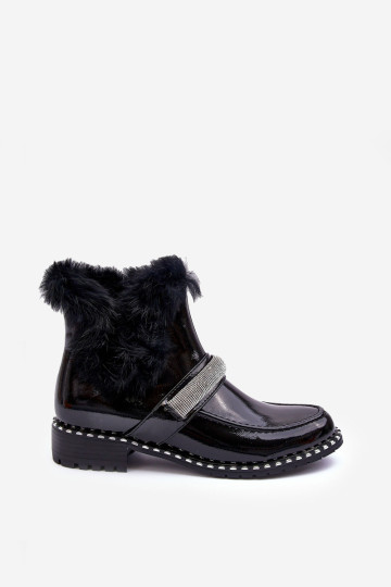 Juodi moteriški plokščiakulniai ir platforminiai batai „Linetta“.