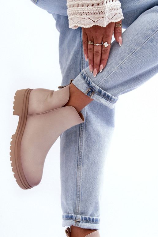 Žemo kirpimo batai smėlio spalvos Foteini