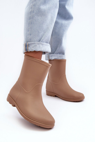 Moteriškos klasikinės Slip-on Galoshes Beige Solihia
