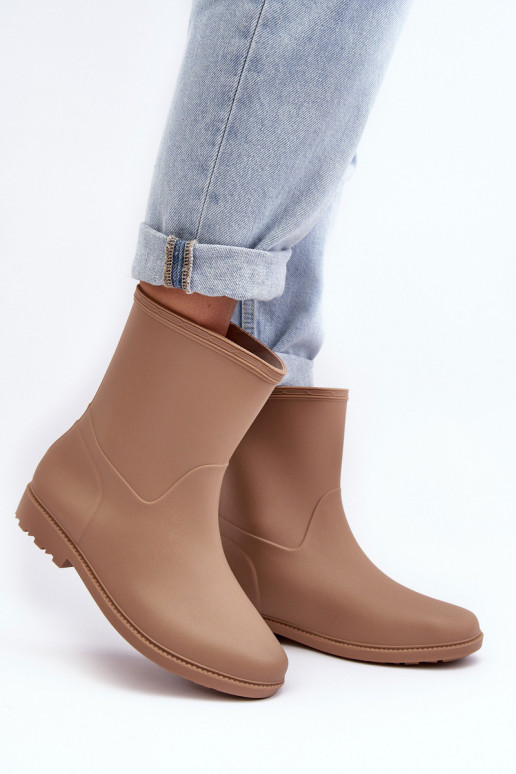 Moteriškos klasikinės Slip-on Galoshes Beige...