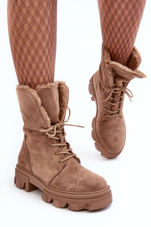 Zomšiniai suvarstomi bateliai su kailio apdaila...