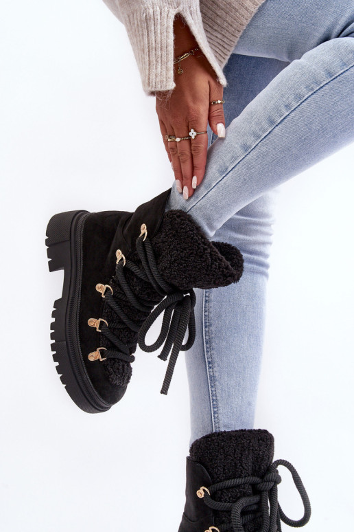 Moteriški sniego batai su raišteliu Black Shala