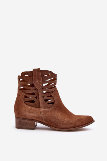 Moteriški odiniai suvarstomi batai rudi Lewski 3329