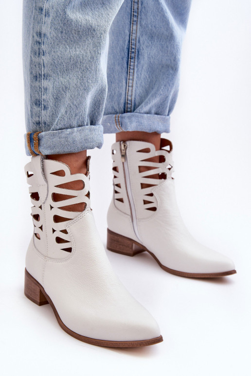 Moteriški odiniai suvarstomi batai, balti...