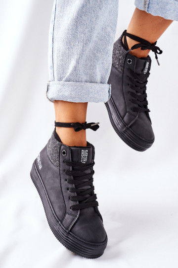 Aukštai izoliuoti sportbačiai Big Star II274147 juodi 2