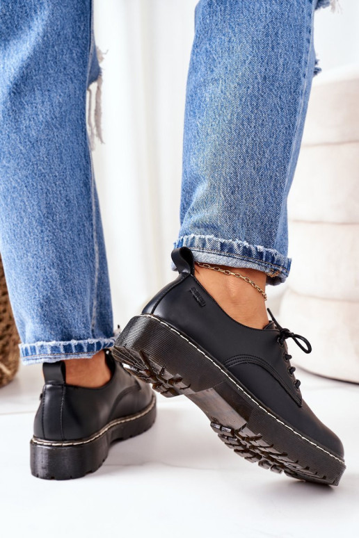 Odiniai loaferiai Oxfords Big Star II274107 juodi