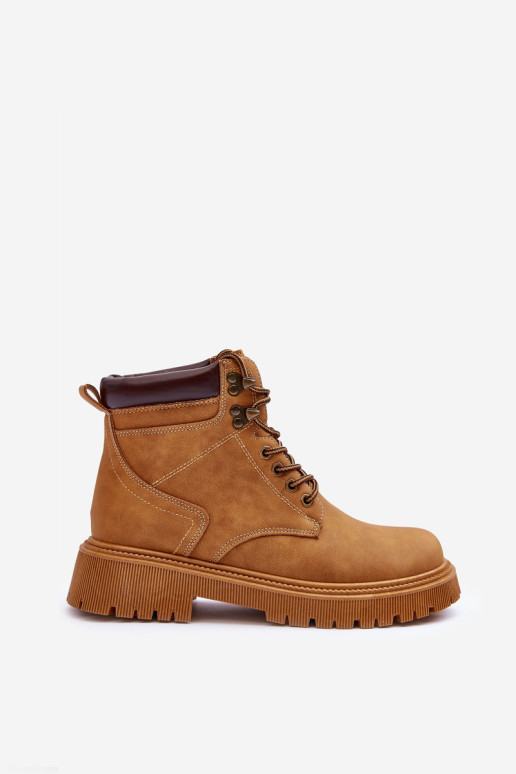 Moteriški rudi auliniai batai su eko kailiu 3