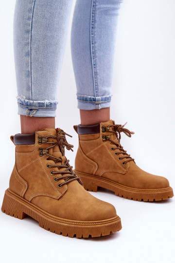 Moteriški rudi auliniai batai su eko kailiu